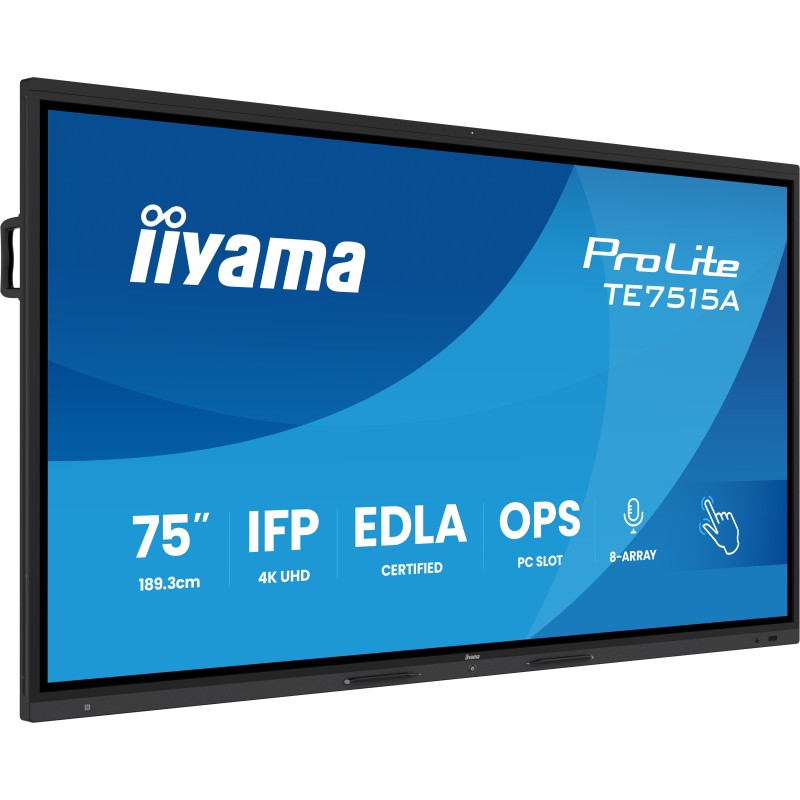iiyama TE7515A-B1AG Écran d'affichage dynamique Écran plat interactif 190,5 cm (75") Wifi 550 cd/m² 4K Ultra HD Noir Écran iiyama TE7515A-B1AG Écran d'affichage dynamique Écran plat interactif 190,5 cm (75") Wifi 550 cd/m² 4K Ultra HD Noir Écran