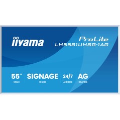 iiyama LH5581UHSG-1AG Écran d'affichage dynamique Écran plat de signalisation numérique 138,7 cm (54.6") Wifi 500 cd/m² 4K