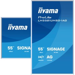 iiyama LH5581UHSG-1AG Écran d'affichage dynamique Écran plat de signalisation numérique 138,7 cm (54.6") Wifi 500 cd m² 4K
