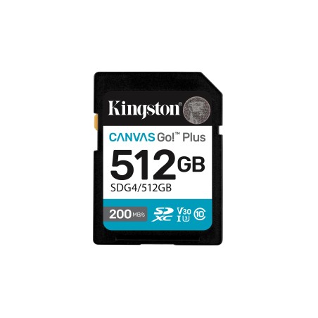 Kingston Technology Canvas Go! Plus 512 Go SDXC Canvas Go Plus Gen4 200 Mo s C10 UHS-I U3 V30