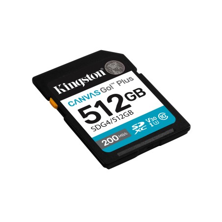 Kingston Technology Canvas Go! Plus 512 Go SDXC Canvas Go Plus Gen4 200 Mo/s C10 UHS-I U3 V30
