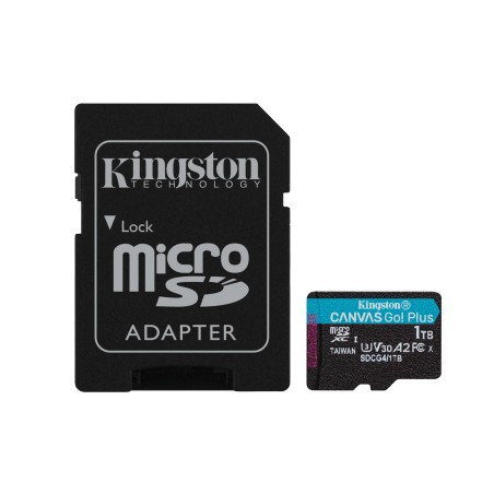Kingston Technology Carte microSDXC Canvas Go Plus Gen4 200 Mo s A2 U3 V30 1 To + adaptateur