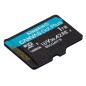 Kingston Technology Carte microSDXC Canvas Go Plus Gen4 200 Mo/s A2 U3 V30 1 To + adaptateur