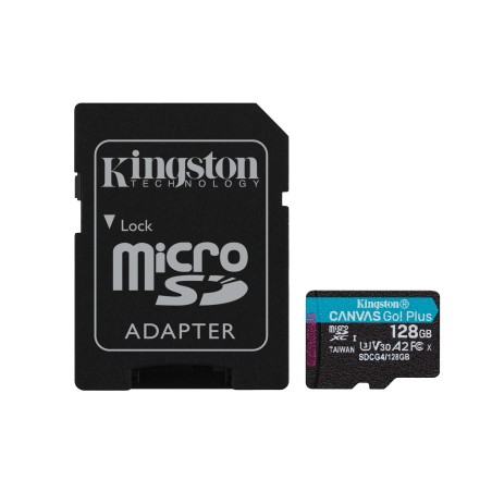 Kingston Technology Carte microSDXC Canvas Go Plus Gen4 200 Mo s A2 U3 V30 128 Go + adaptateur