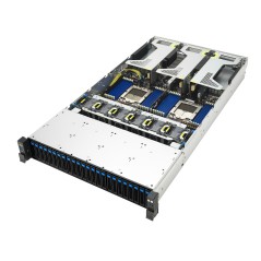 ASUS RS720A-E13-RS24G Socket SP5 Rack (2 U) Noir, Argent