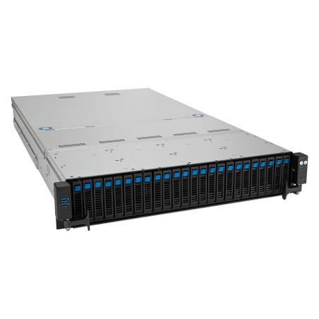 ASUS RS521A-E12-RS24U Socket SP5 Rack (2 U) Noir, Argent
