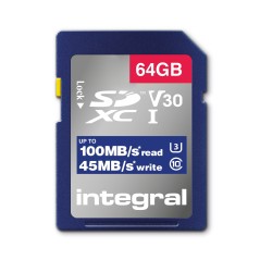 Integral INSDX64G-100V30 mémoire flash 64 Go SD UHS-I