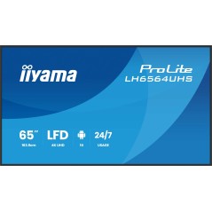 iiyama LH6564UHS-B1AG Écran d'affichage dynamique Écran plat de signalisation numérique 165,1 cm (65") Wifi 500 cd/m² 4K Ultra