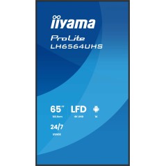 iiyama LH6564UHS-B1AG Écran d'affichage dynamique Écran plat de signalisation numérique 165,1 cm (65") Wifi 500 cd m² 4K Ultra