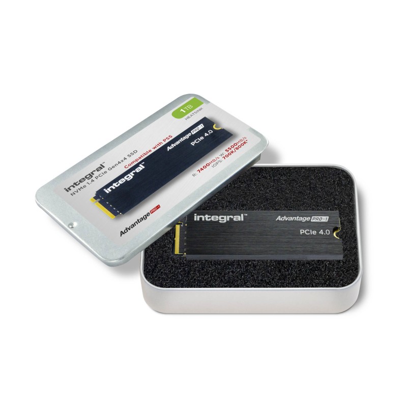 Integral INSSD1TM2280G4AP1XHS disque SSD 1 To M.2 PCI Express 4.0 NVMe TLC Integral INSSD1TM2280G4AP1XHS disque SSD 1 To M.2 PCI Express 4.0 NVMe TLC