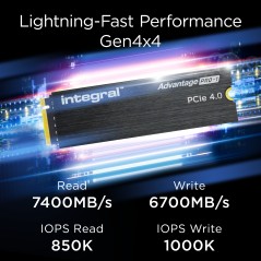 Integral INSSD2TM2280G4AP1XHS disque SSD 2 To M.2 PCI Express 4.0 NVMe TLC