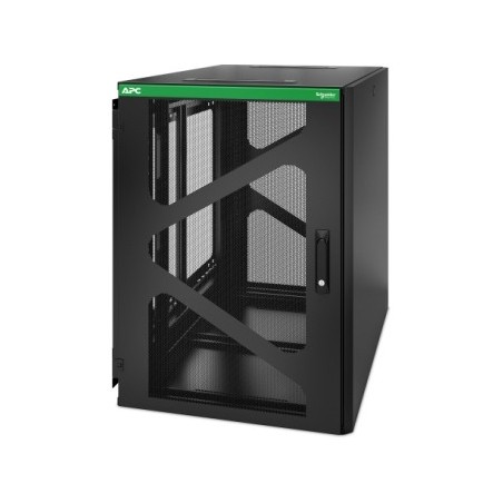 APC NetShelter WX AR118SM - Armoire de brassage murale 19 pouces, 18U HE, profondeur 800 mm, montage latéral, montée