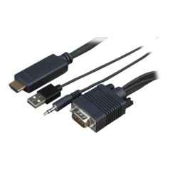 1m VGA to HDMI cable converter w USB pwr