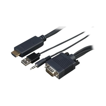 1m VGA to HDMI cable converter w USB pwr