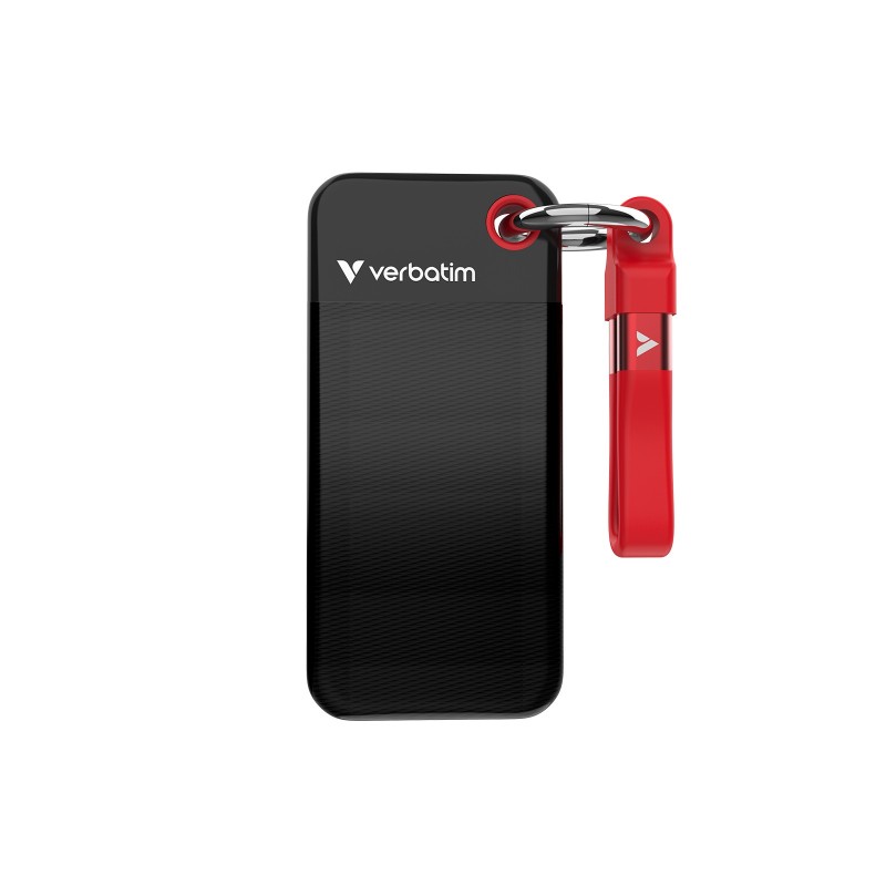 Verbatim Pocket SSD 2 To USB Type-C 3.2 Gen 2 (3.1 Gen 2) Noir, Rouge Verbatim Pocket SSD 2 To USB Type-C 3.2 Gen 2 (3.1 Gen 2) Noir, Rouge