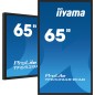 iiyama TF6539AS-B1AG Écran d'affichage dynamique En forme de kiosk 163,8 cm (64.5") LED 435 cd/m² 4K Ultra HD Noir Écran