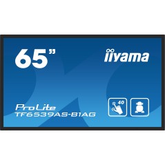 iiyama TF6539AS-B1AG Écran d'affichage dynamique En forme de kiosk 163,8 cm (64.5") LED 435 cd/m² 4K Ultra HD Noir Écran