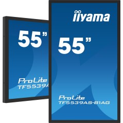 iiyama TF5539AS-B1AG Écran d'affichage dynamique En forme de kiosk 138,7 cm (54.6") LED 435 cd m² 4K Ultra HD Noir Écran