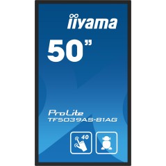 iiyama TF5039AS-B1AG écran plat de PC 125,7 cm (49.5") 3840 x 2160 pixels 4K Ultra HD LED Écran tactile Noir