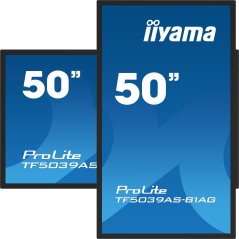 iiyama TF5039AS-B1AG écran plat de PC 125,7 cm (49.5") 3840 x 2160 pixels 4K Ultra HD LED Écran tactile Noir