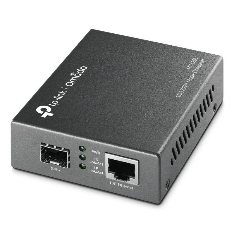 TP-Link Omada MC420L convertisseur de support réseau 10000 Mbit/s Multimode, Monomode Noir