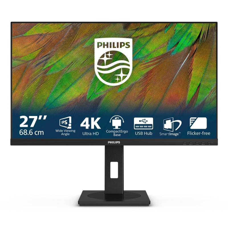 Philips 3000 series 27B1N3800/00 écran plat de PC 68,6 cm (27") 3840 x 2160 pixels 4K Ultra HD LCD Noir Philips 3000 series 27B1N3800/00 écran plat de PC 68,6 cm (27") 3840 x 2160 pixels 4K Ultra HD LCD Noir
