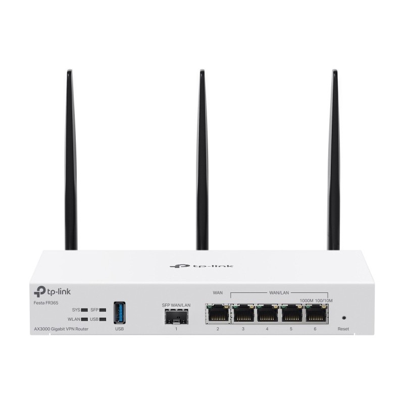 TP-Link FESTA FR365 routeur sans fil Gigabit Ethernet Dual-band (2.4GHz + 5GHz or 2.4GHz + 6GHz) Blanc TP-Link FESTA FR365 routeur sans fil Gigabit Ethernet Dual-band (2.4GHz + 5GHz or 2.4GHz + 6GHz) Blanc