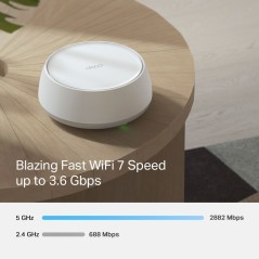TP-Link DECO BE25(1-PACK) système Wi-Fi maillé Bi-bande (2,4 GHz   5 GHz) Wi-Fi 7 (802.11be) Blanc 2 Interne