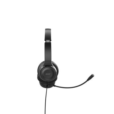 Acer AHW154 Casque Avec fil À la main Bureau/Centre d'appels USB Type-A Noir