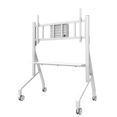 Neomounts FL50-575WH1 Support au sol mobile pour écran 65-115" - installation rapide - TÜV