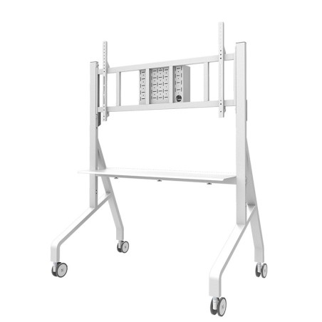 Neomounts FL50-575WH1 Support au sol mobile pour écran 65-115" - installation rapide - TÜV
