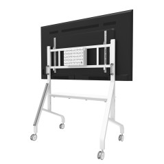 Neomounts FL50-575WH1 Support au sol mobile pour écran 65-115" - installation rapide - TÜV