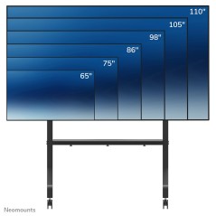 Neomounts FL50-575BL1 Support au sol mobile pour écran 65-115" - installation rapide - TÜV