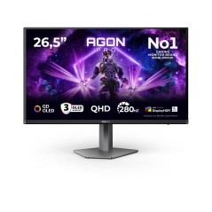 AOC AGON PRO AG276QZD2 écran plat de PC 67,3 cm (26.5") 2560 x 1440 pixels Quad HD QD-OLED Noir, Gris