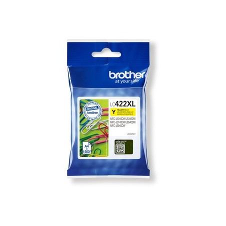 Brother LC-422XLY cartouche d'encre 1 pièce(s) Original Jaune