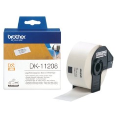Brother DK-11208 - Rouleau d'étiquettes original – Noir sur blanc, 38