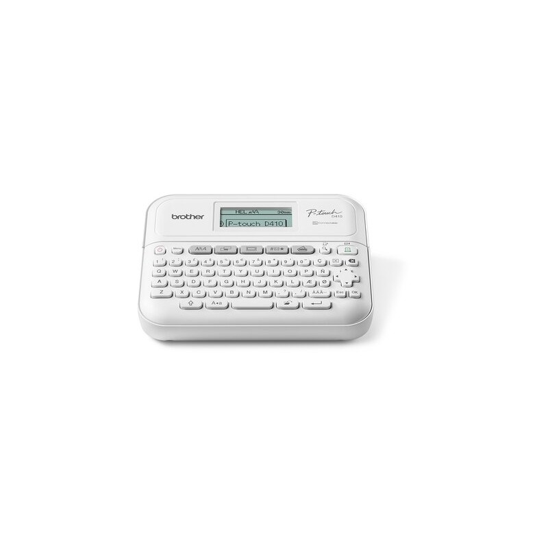 Brother PT-D410 imprimante pour étiquettes Transfert thermique 180 x 180 DPI 20 mm/sec Avec fil TZe QWERTY Brother PT-D410 imprimante pour étiquettes Transfert thermique 180 x 180 DPI 20 mm/sec Avec fil TZe QWERTY