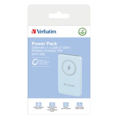 Verbatim Charge 'n' Go Lithium Polymère (LiPo) 5000 mAh Recharge sans fil Bleu