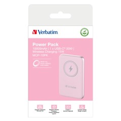 Verbatim Charge 'n' Go Lithium Polymère (LiPo) 10000 mAh Recharge sans fil Rose