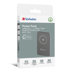 Verbatim Charge 'n' Go Lithium Polymère (LiPo) 10000 mAh Recharge sans fil Gris