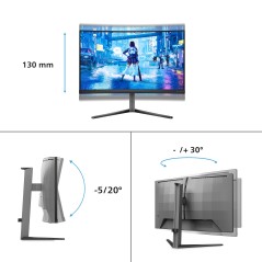 Philips Evnia 5000 27M2C5200W 00 écran plat de PC 68,6 cm (27") 1920 x 1080 pixels Full HD LCD Gris
