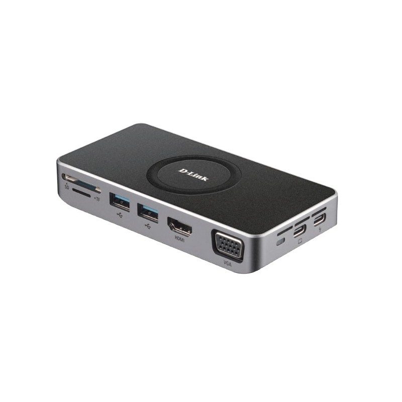 D-Link DUB-M820 hub & concentrateur USB Type-C 5000 Mbit/s Noir, Métallique