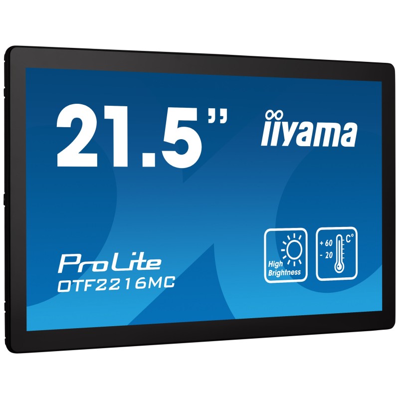 iiyama OTF2216MC-B1 écran plat de PC 54,6 cm (21.5") 1920 x 1080 pixels Full HD LCD Écran tactile Noir iiyama OTF2216MC-B1 écran plat de PC 54,6 cm (21.5") 1920 x 1080 pixels Full HD LCD Écran tactile Noir