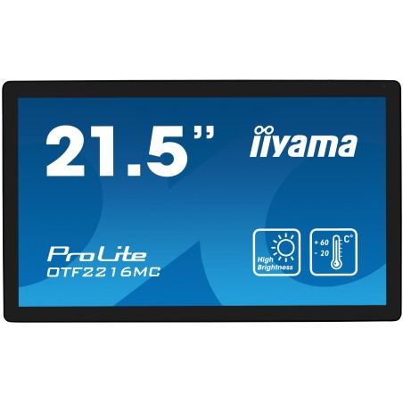 iiyama OTF2216MC-B1 écran plat de PC 54,6 cm (21.5") 1920 x 1080 pixels Full HD LCD Écran tactile Noir
