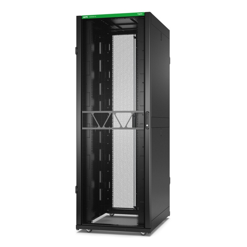 APC Onduleur Netshelter SX, 2e génération, 45U, 2 124 H x 750 L x 1 070 P, avec panneaux latéraux, noir APC Onduleur Netshelter SX, 2e génération, 45U, 2 124 H x 750 L x 1 070 P, avec panneaux latéraux, noir