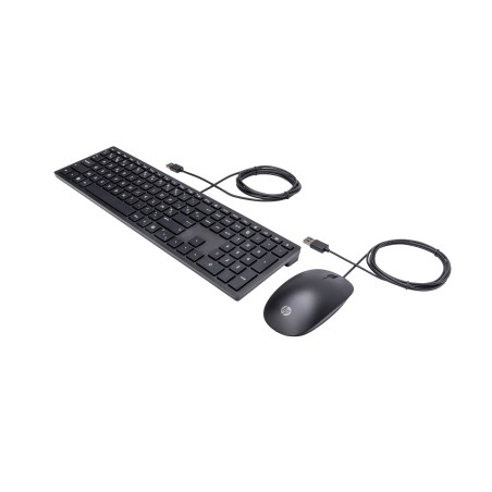HP Pavilion Wired Keyboard and Mouse 400 clavier Souris incluse Bureau USB AZERTY Belge Noir