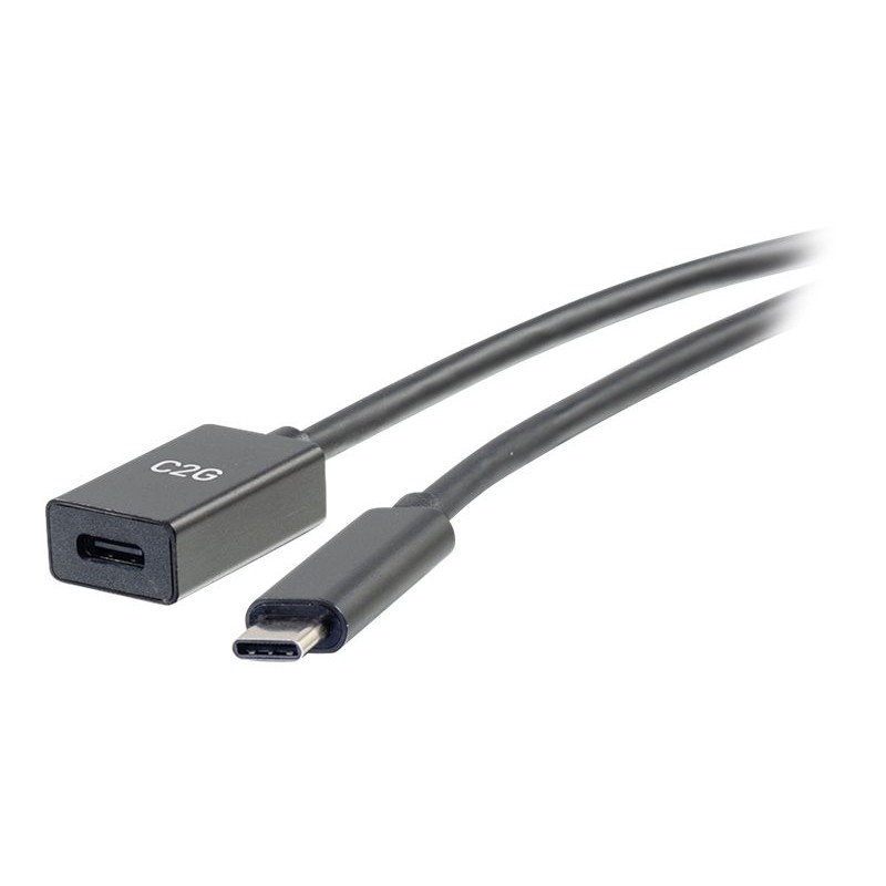 3ft USB C M/F Cable Extension 10G 3A