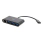 USB-C Ethernet and 3-Port USB Hub Black