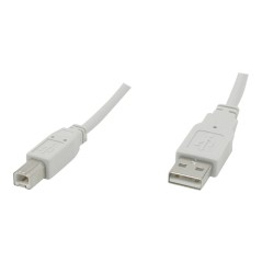 USB A-B 5M - White
