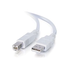 USB A-B 3M - White